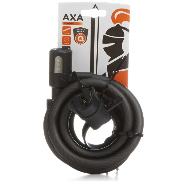 Axa Spiraalkabelslot Newton 180/12 Zwart - Afbeelding 2