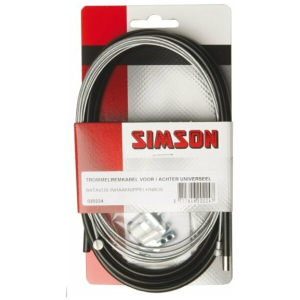 Simson Trommelremkabelset v/a Zwart