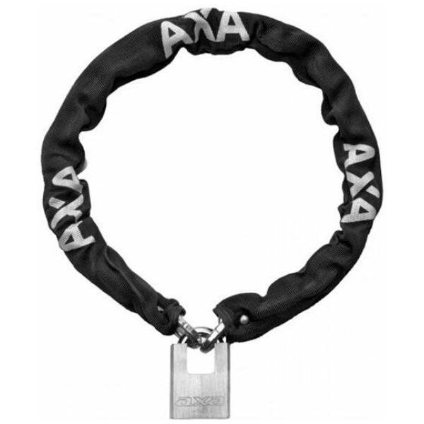 Axa Slot ketting+slot 7.5X95 Clinch 95 Padlock gehard +nylonhoes Zwart