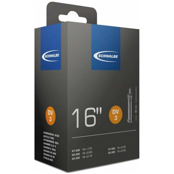 Bib 16x175-250 Sc Dv 3 Bib Schwalbe DV3 NV 16x1.75-2.50 Zwart