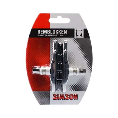 Simson V-Brake cartr.remschoen Zwart - Afbeelding 2