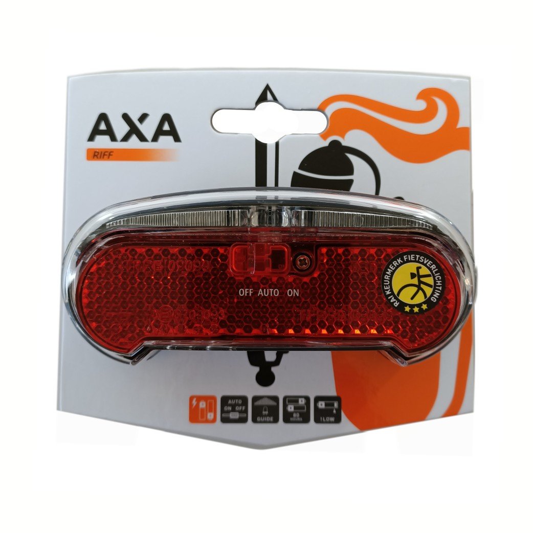 Axa Achterlicht Riff batlow Led batterij aan/auto/uit Rood - Afbeelding 3
