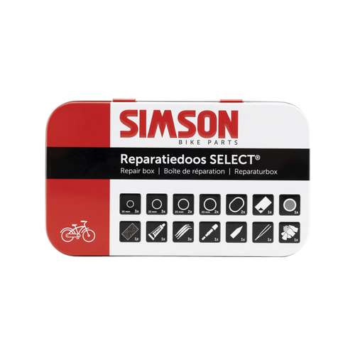 Simson reparatiedoos Select per stuk met transp ophangclip Zwart-rood - Afbeelding 4