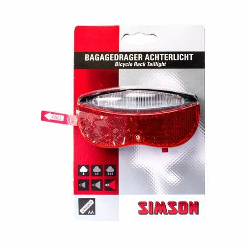 Simson BAGAGEDRAGER LED Zwart - Afbeelding 2