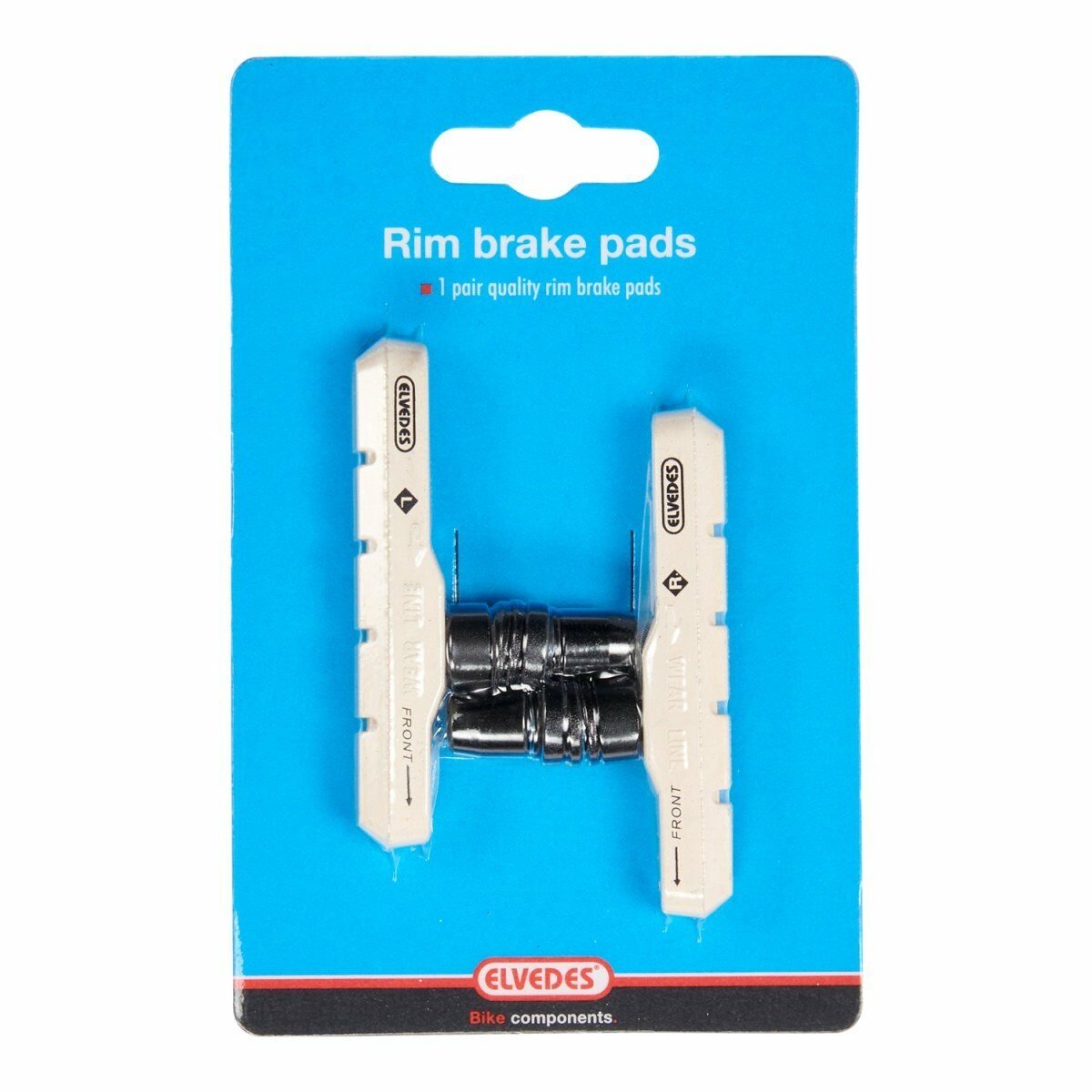 Elvedes PAAR REMBLOKKEN V-BRAKE WHITE (6832-CARD) 72MM Wit - Afbeelding 2