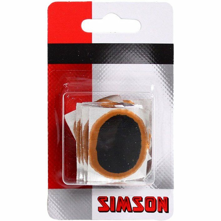 Simson Binnenbandpleisters ovaal Zwart-rood - Afbeelding 2