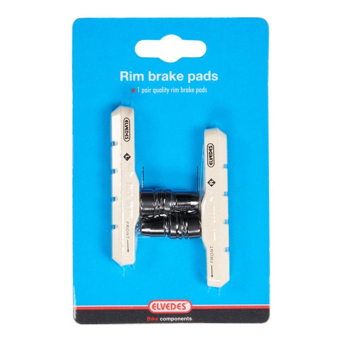 Elvedes PAAR REMBLOKKEN V-BRAKE WHITE (6832-CARD) 72MM Wit - Afbeelding 2